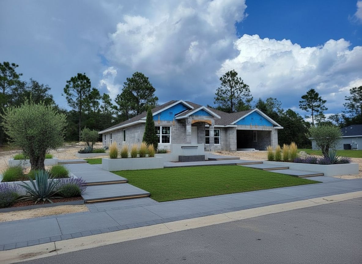 Front yard Modern Minimalist landscape design