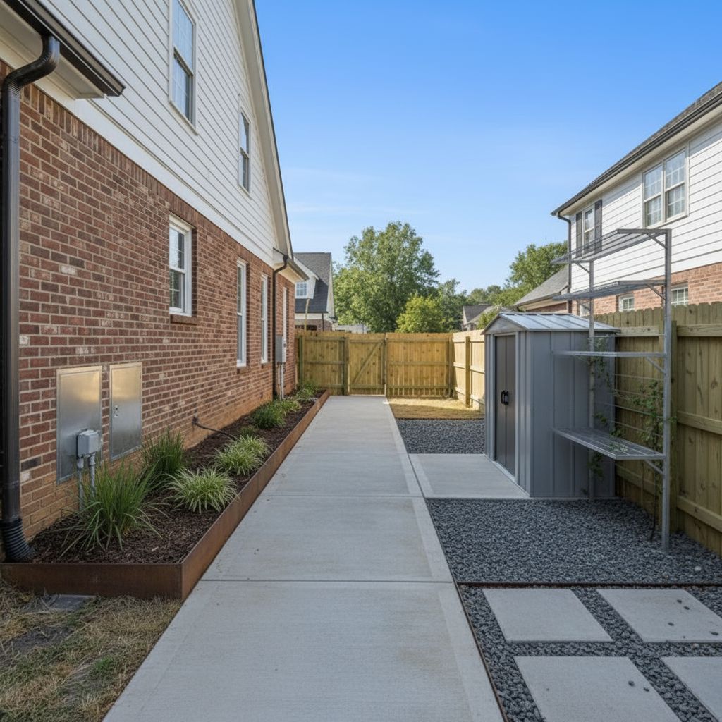 Side yard Utility Corridor design